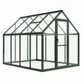 Serre en aluminium et verre trempé vert cadre 250cm x 190cm x 195cm