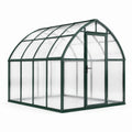 Serre en polycarbonate et aluminium vert